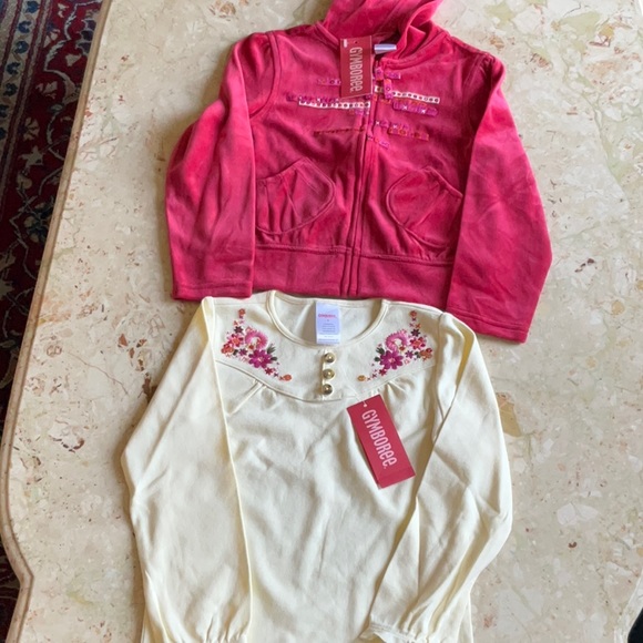 NWT Gymboree girls velour set, sequence and embroidery embellishments, size 5 - Picture 1 of 6